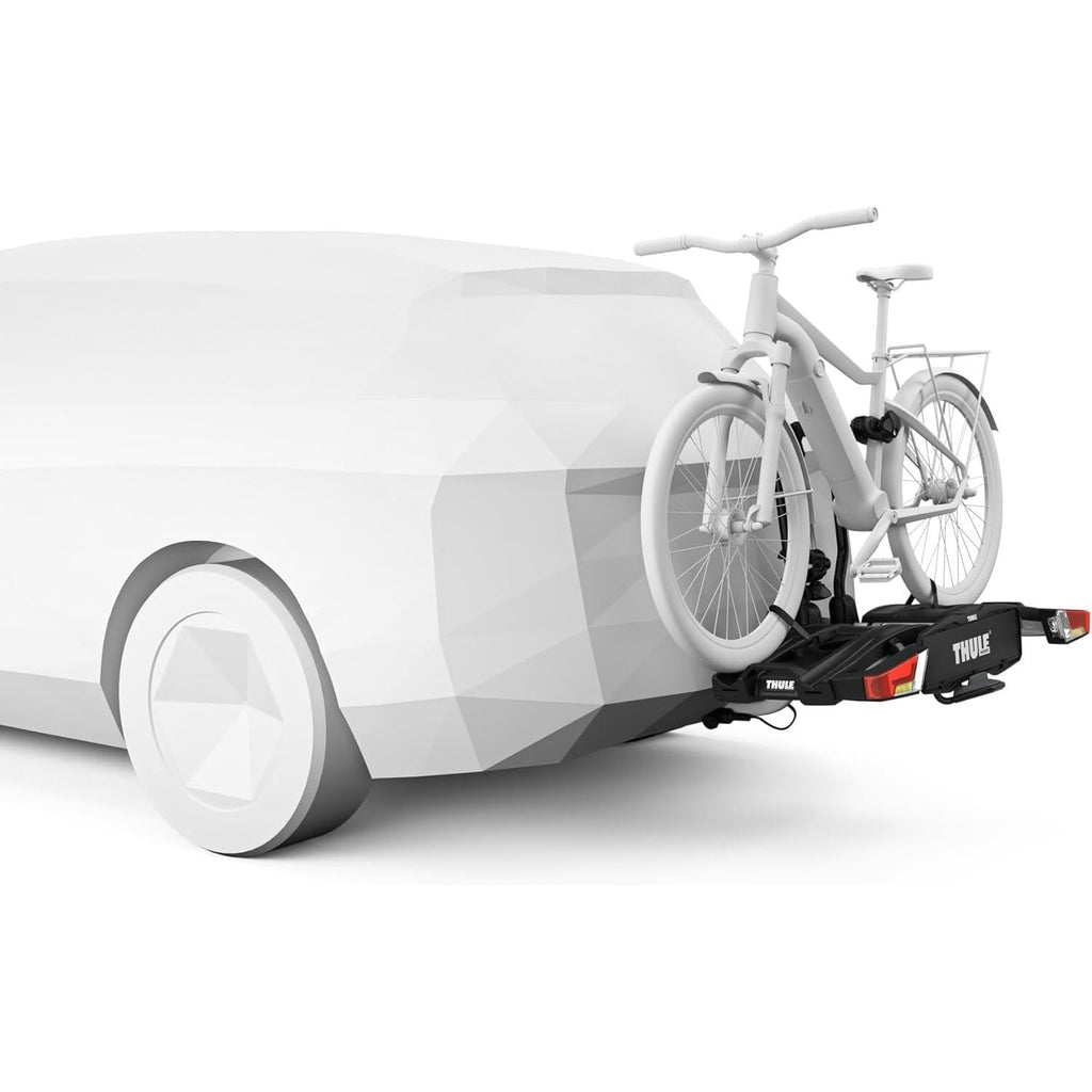 Thule EasyFold XT Fahrradträger für 2 Fahrräder, schwarz/Aluminium-Kupplung