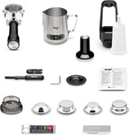 Sage The Barista Express, Kaffeemaschine, Gebürsteter Edelstahl | Kaffeemaschine mit manuellem Milchaufschäumer & Mahlwerk, Automatisches Mahlen, individueller Milchschaum