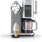 Ninja CREAMi Scoop & Swirl Eismaschine mit 2 Behältern, 13 Funktionen, für Eiscreme, Softeis, Gelato, Sorbet, Milchshakes und mehr, mit Mix-In-Funktion, Platinsilber, NC701EU