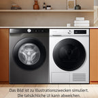 Samsung Waschmaschine, 9 kg, 1.400 U/min, EEK: A, Mikroplastik-Programm, Ecobubble, 14 Programme, WiFi SmartControl, Weiß/Schwarz, WW9ECGC04AAEEG