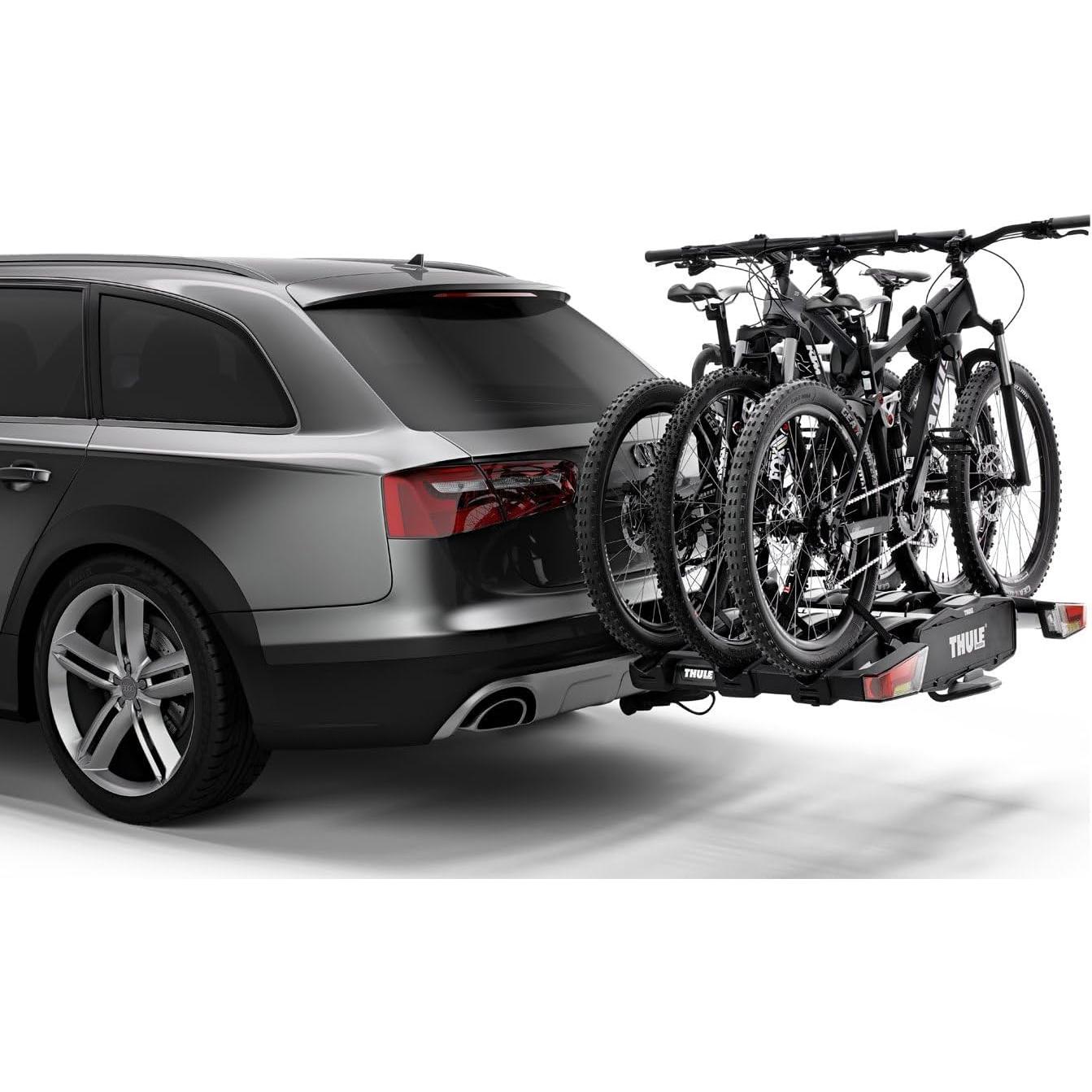 Thule EasyFold XT Fahrradträger für 2 Fahrräder, schwarz/Aluminium-Kupplung