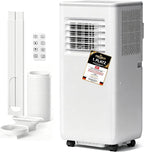 HEALLUX Mobile Air Conditioner 9000 BTU 2.6 kW, Portable Air Conditioner with Remote Control & Exhaust Hose, 4-in-1: Cooling, Ventilating, Dehumidifying, Timer 24 Hours, for Rooms up to 40 m², White