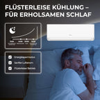 Kältebringer Split Klimaanlage 12000 BTU (3,7 kW) - R290 Kältemittel, kein F-Gas, Heizfunktion, WiFi & App, bis 60m², sehr leise, 5m Kupferleitung, A+++, Montagematerial, Bodenkonsole