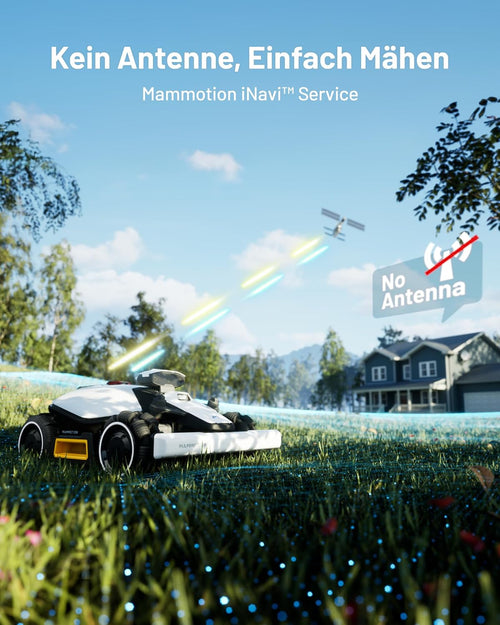 MAMMOTION LUBA 2 AWD 1000 Robotic Lawnmower, Robotic Lawnmower without Boundary Cable for Lawns up to 1000 m², 3D Vision + RTK Fusion Mapping, 80% Gradient, Cutting Height 25-70 mm, Cutting Width 40 cm