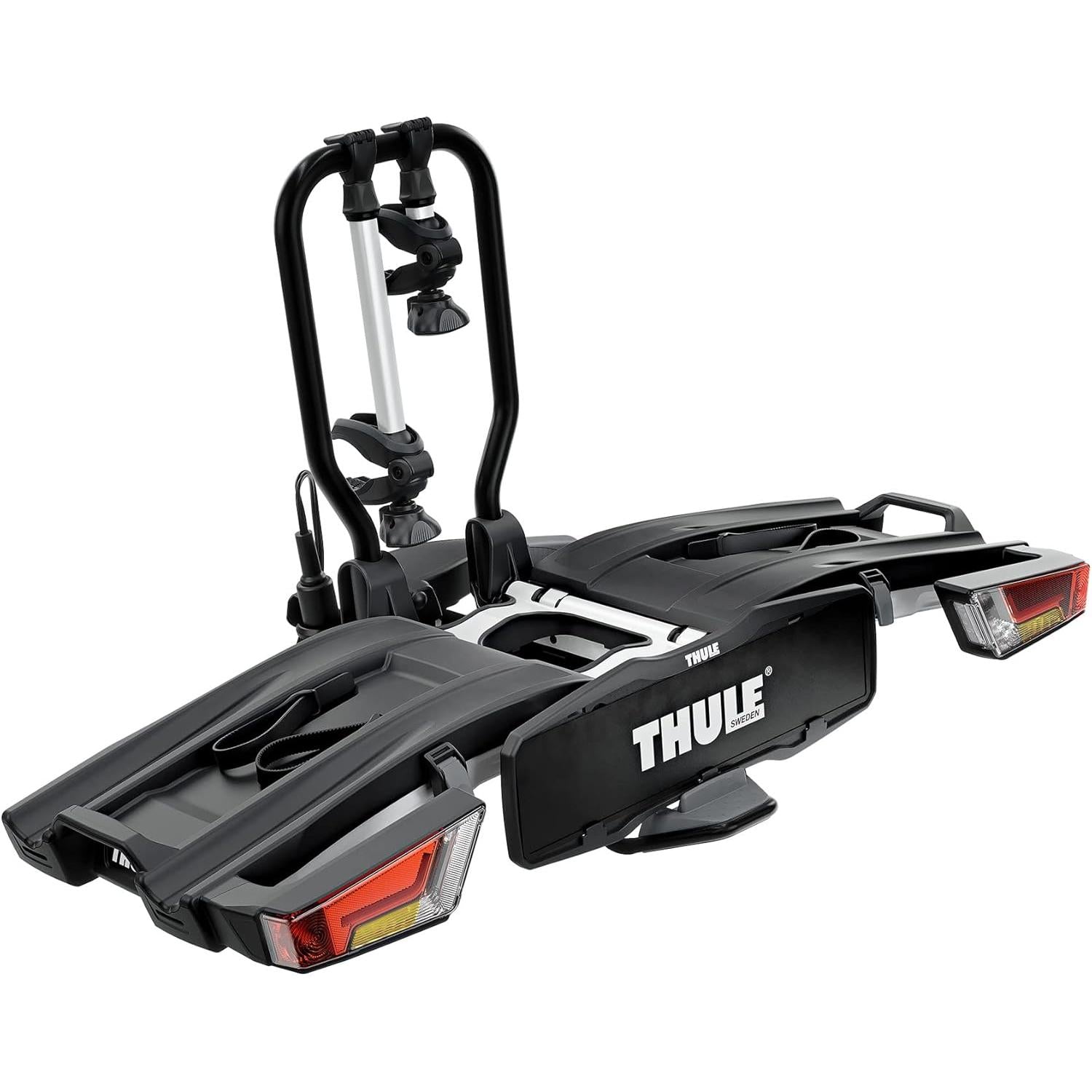 Thule EasyFold XT Fahrradträger für 2 Fahrräder, schwarz/Aluminium-Kupplung