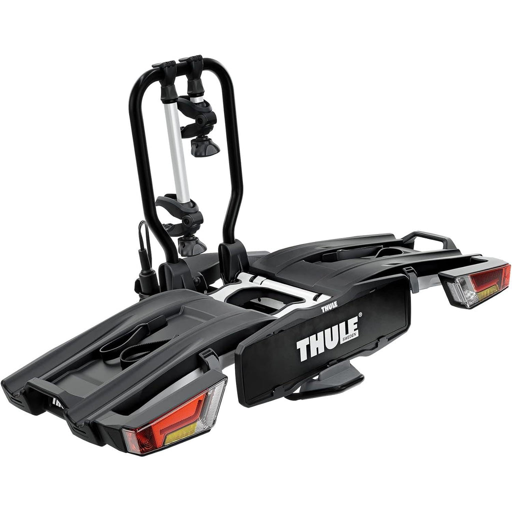 Thule EasyFold XT Fahrradträger für 2 Fahrräder, schwarz/Aluminium-Kupplung