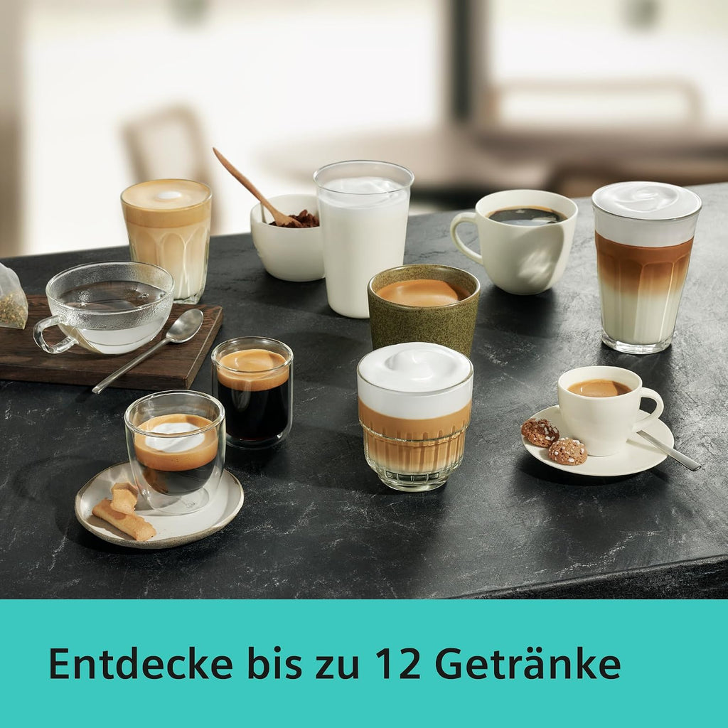 SIEMENS EQ.6 Plus s700 Fully Automatic Coffee Maker, 1500 W, Ceramic Grinder, Touch Sensor Direct Selection Buttons, Personalised Drinks, Double Cup Cover, Stainless Steel