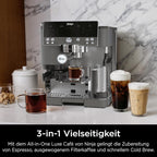 Ninja Luxe Premier 3-in-1 Coffee Machine with Grinder, Frother for Latte, Cappuccino, Cold Brew & Espresso, Up to 2 Cups, 4 Frothing Presets, Grey Metal ES601EUGM