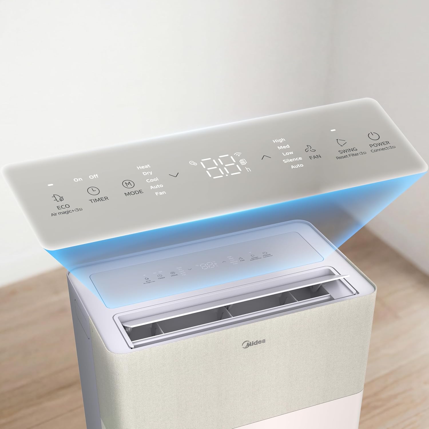 Midea PortaSplit-E Mobile Air Conditioner, Cooling A++/Heating A+, 12000 BTU 3.5 kW, Mini Split Air Conditioning, Peach, for Rooms up to 42 m² / 105 m³, Only 39 dB(A) in Silent Mode [Energy Class A++]