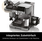 Ninja Luxe Premier 3-in-1 Coffee Machine with Grinder, Frother for Latte, Cappuccino, Cold Brew & Espresso, Up to 2 Cups, 4 Frothing Presets, Grey Metal ES601EUGM
