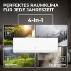 Kältebringer Split Klimaanlage 12000 BTU (3,7 kW) - R290 Kältemittel, kein F-Gas, Heizfunktion, WiFi & App, bis 60m², sehr leise, 5m Kupferleitung, A+++, Montagematerial, Bodenkonsole
