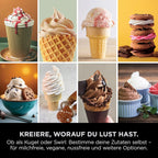 Ninja CREAMi Scoop & Swirl Eismaschine mit 2 Behältern, 13 Funktionen, für Eiscreme, Softeis, Gelato, Sorbet, Milchshakes und mehr, mit Mix-In-Funktion, Platinsilber, NC701EU